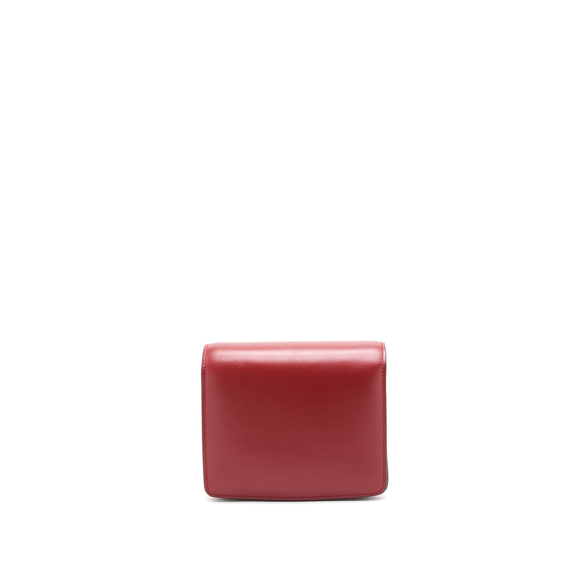 CELINE SMALL CLASSIC BOX BAG RED WITH GHW