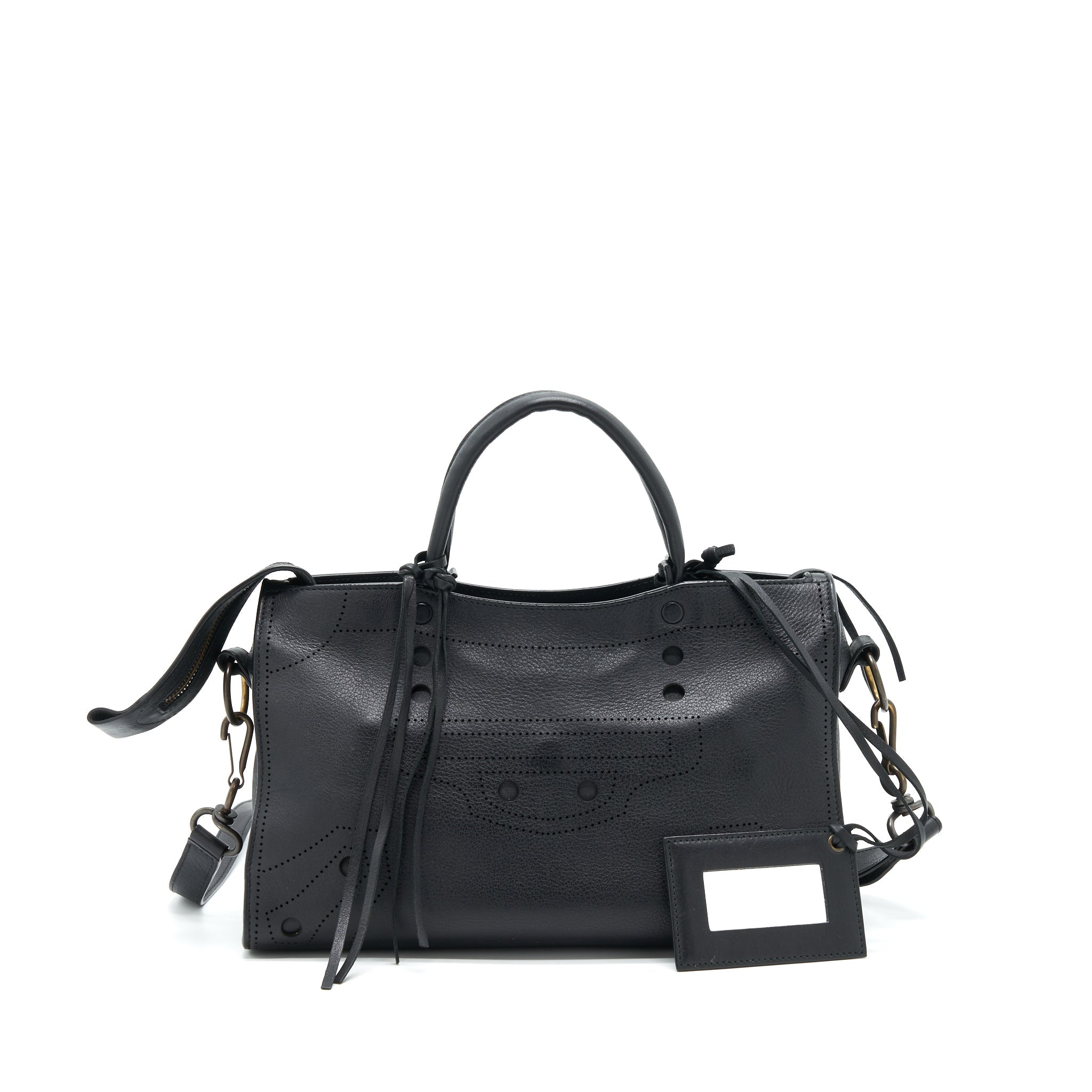BALENCIAGA STUD FREE BLACKOUT CITY BAG
