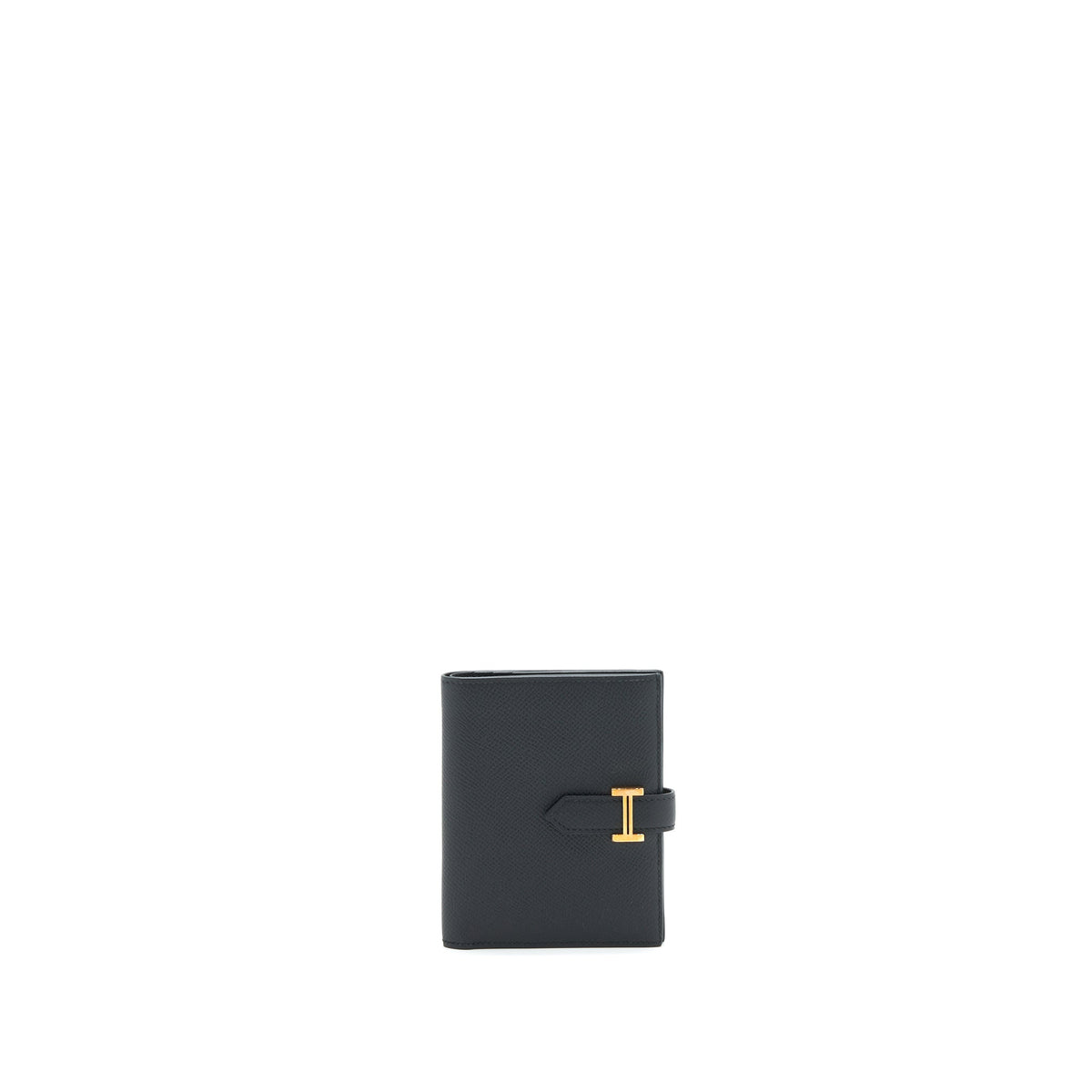 HERMES BEARN COMPACT WALLET BLACK GHW