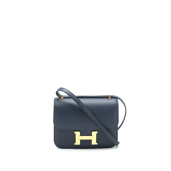 HERMES MINI CONSTANCE BLUE INDIGO GHW