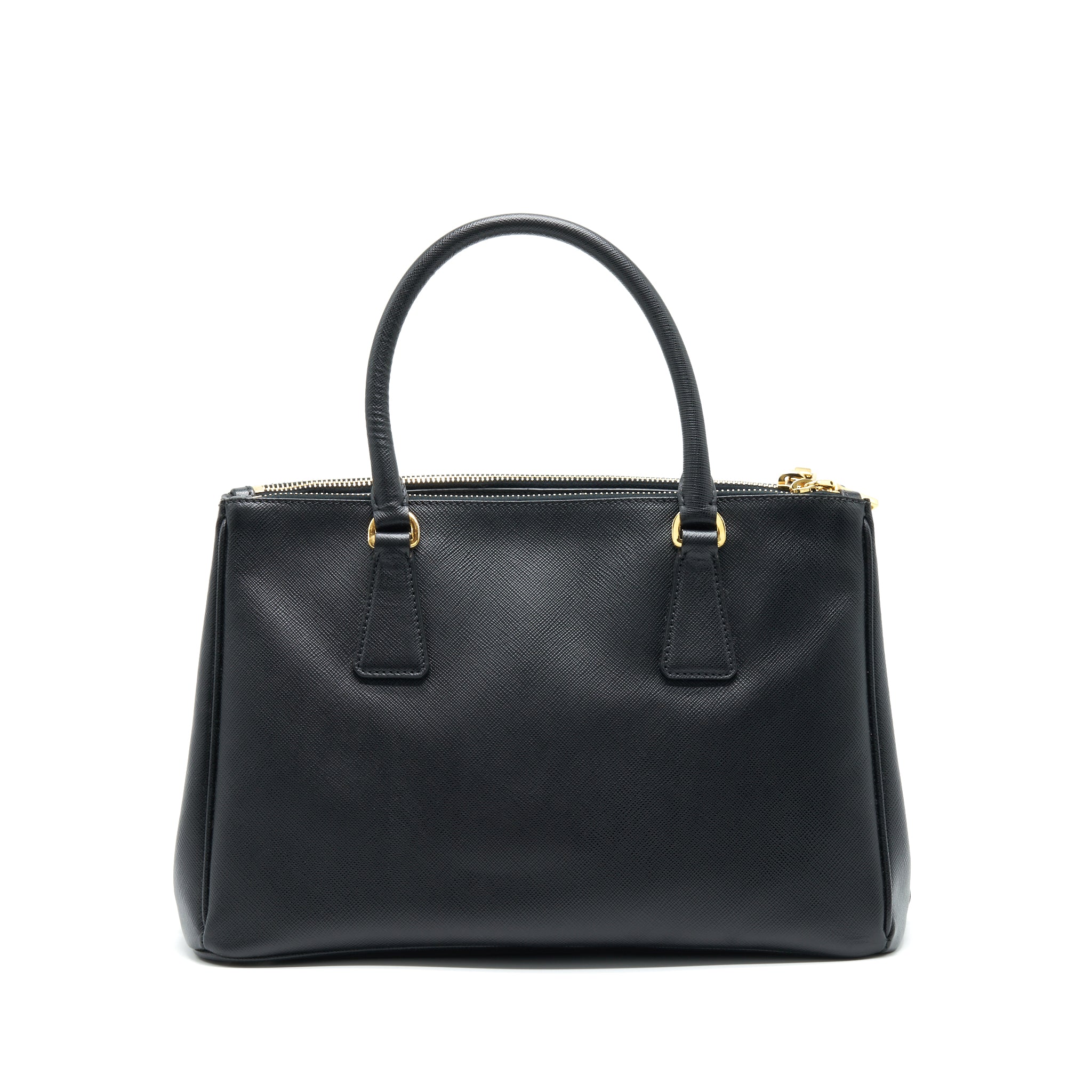 PRADA SMALL SAFFIANO LEATHER TOTE BAG BLACK GHW