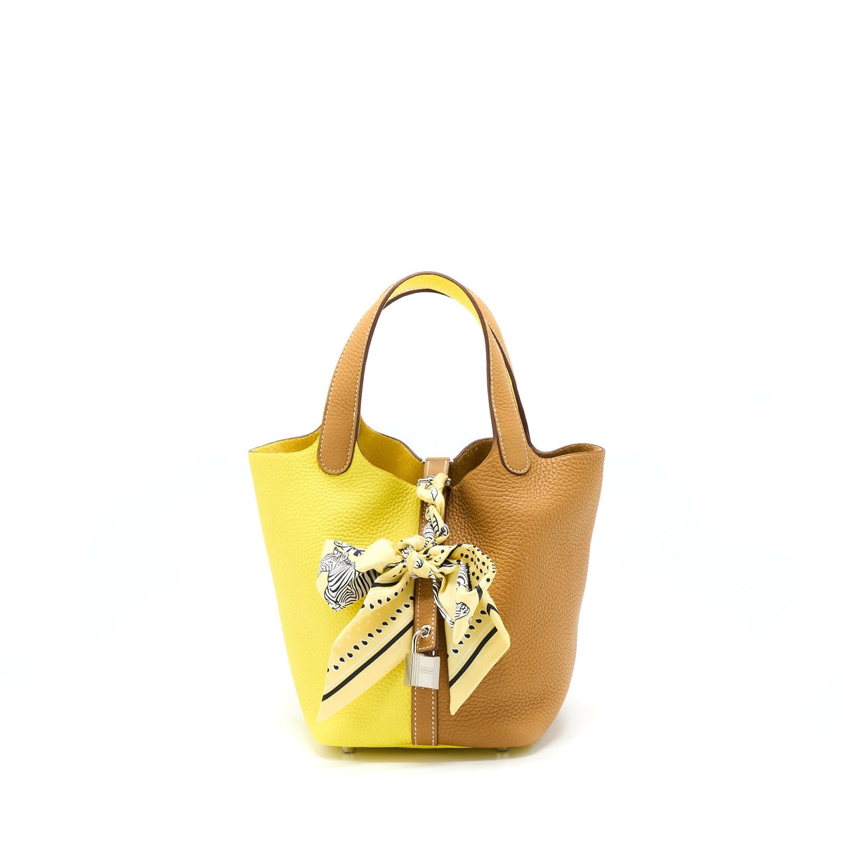 HERMES PICOTIN 18 CLEMENCE LIME/SESAME SHW