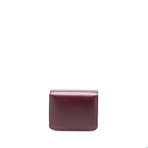 CELINE MINI BOX CALFSKIN BURGUNDY GHW