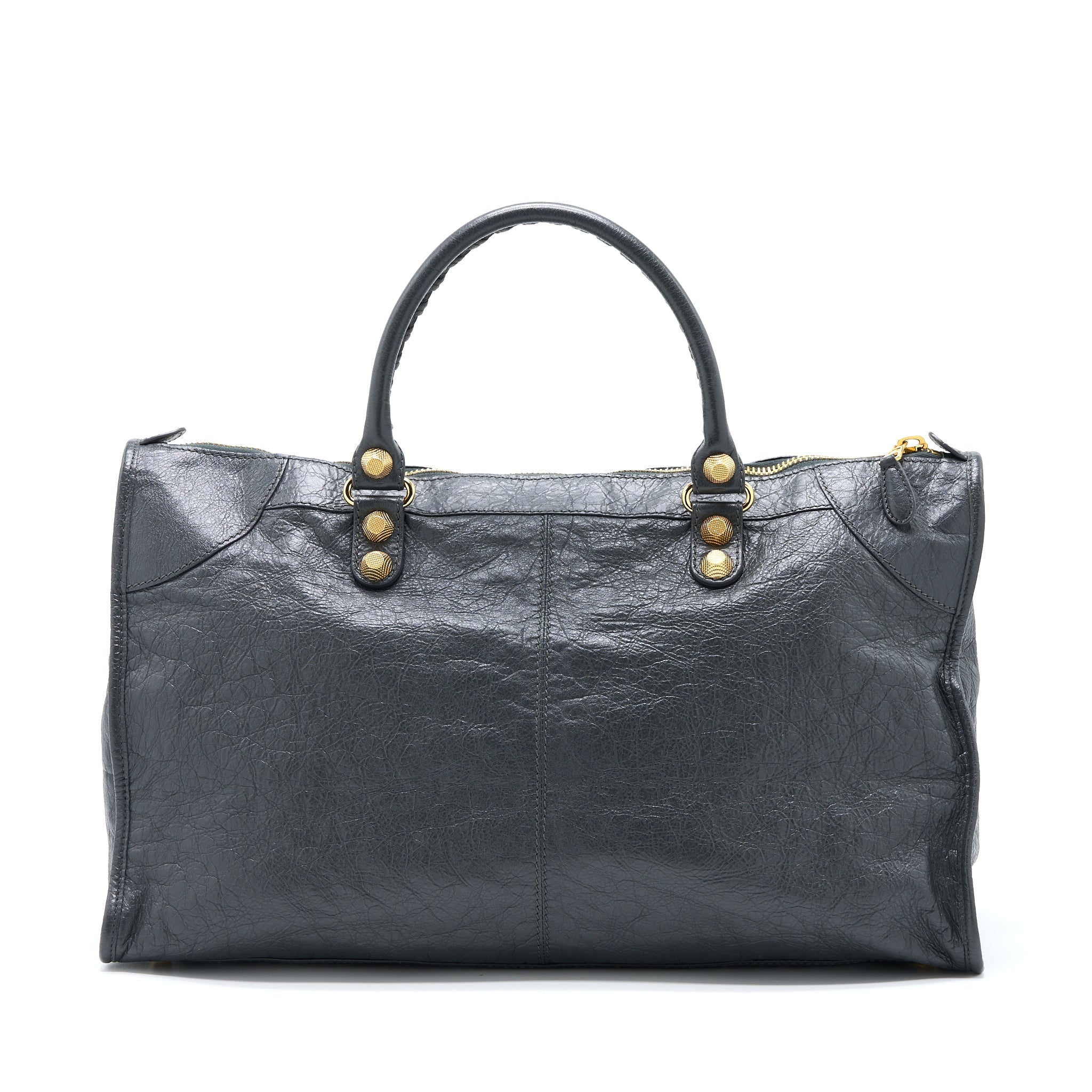 BALENCIAGA GIANT 12 WORK CITY BAG LAMBSKIN GRIS FOSSILE GHW