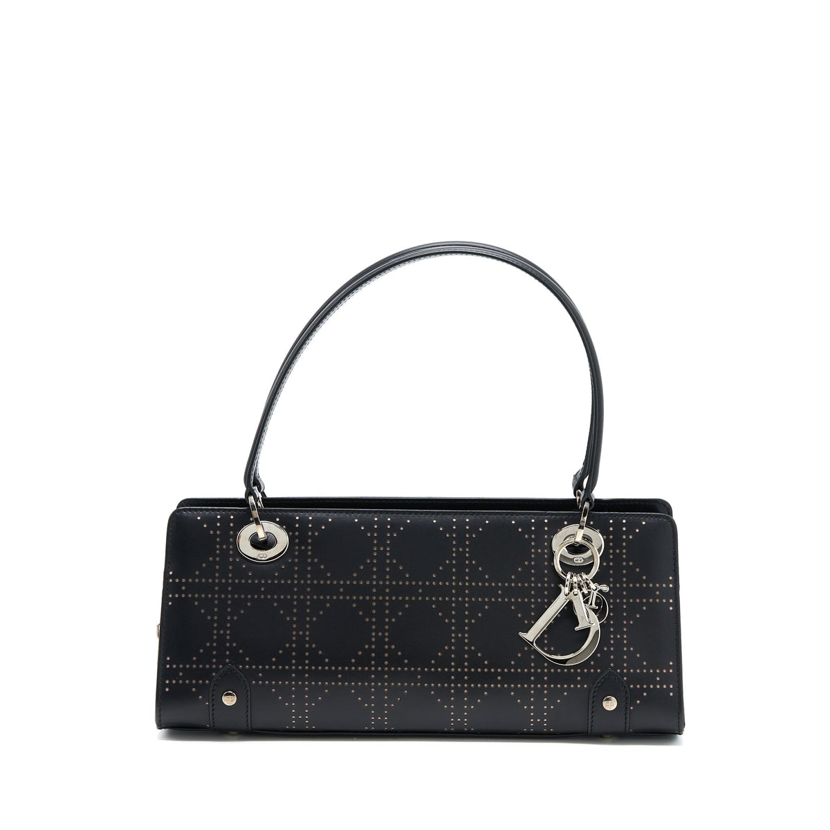 DIOR VINTAGE LADY DIOR LONG CUIR BAG CALFSKIN BLACK SHW