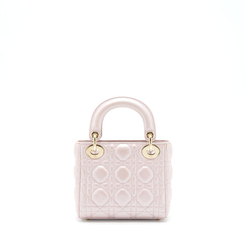 DIOR MINI LADY DIOR LAMBSKIN PINK GHW