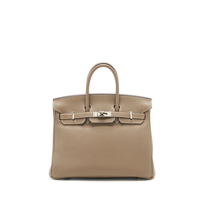 HERMES BIRKIN 25 TOGO ETOUPE WITH SHW