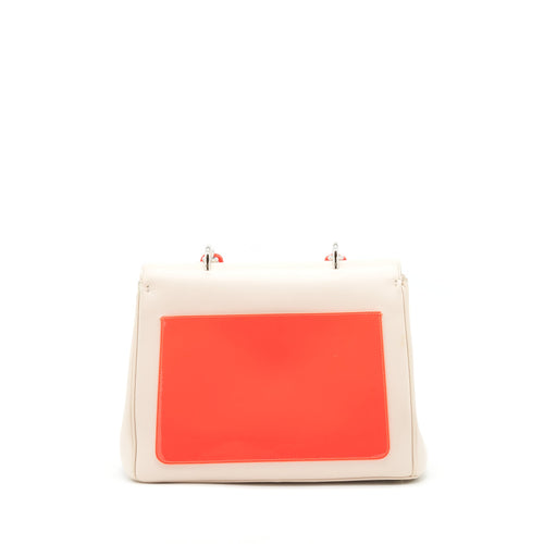 DIOR BE DIOR BAG SMOOTH CALFSKIN BEIGE / BRIGHT PINK SHW