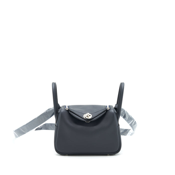 HERMES MINI LINDY SWIFT BLUE INDIGO SHW