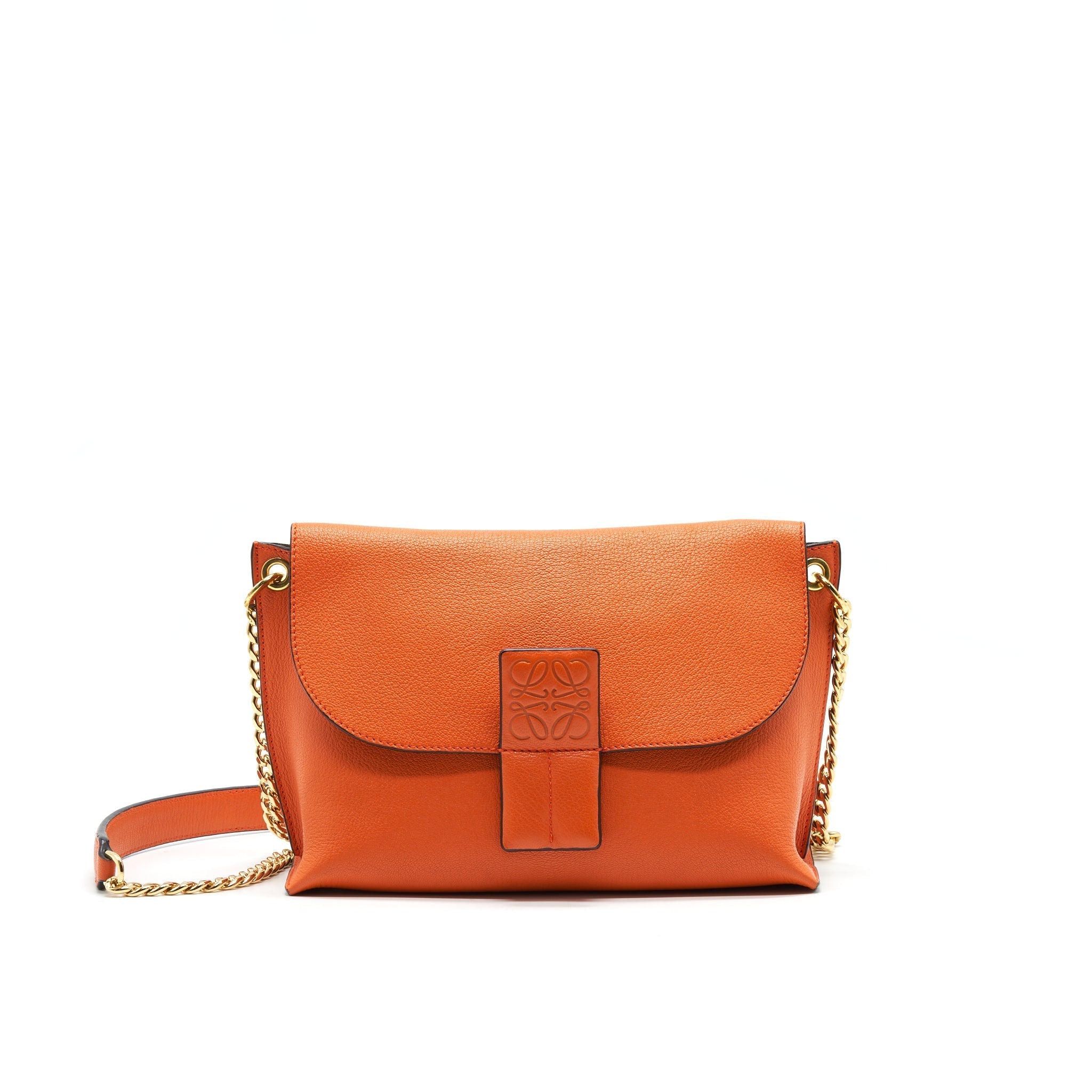 LOEWE CROSSBODY LEATHER BAG ORANGE