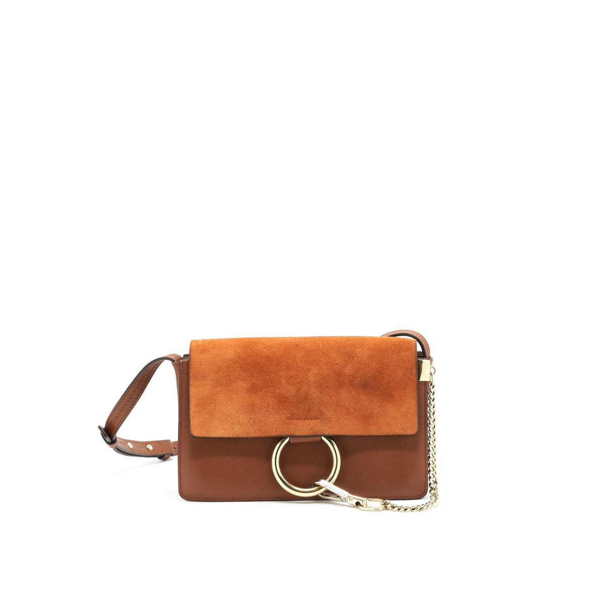 CHLOE FAYE SMALL SHOULDER BAG LIGHT BROWN