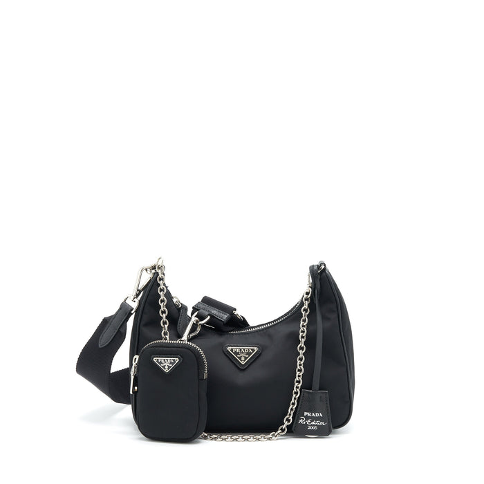 PRADA RE-EDITION 2005 BAG NYLON BLACK SHW