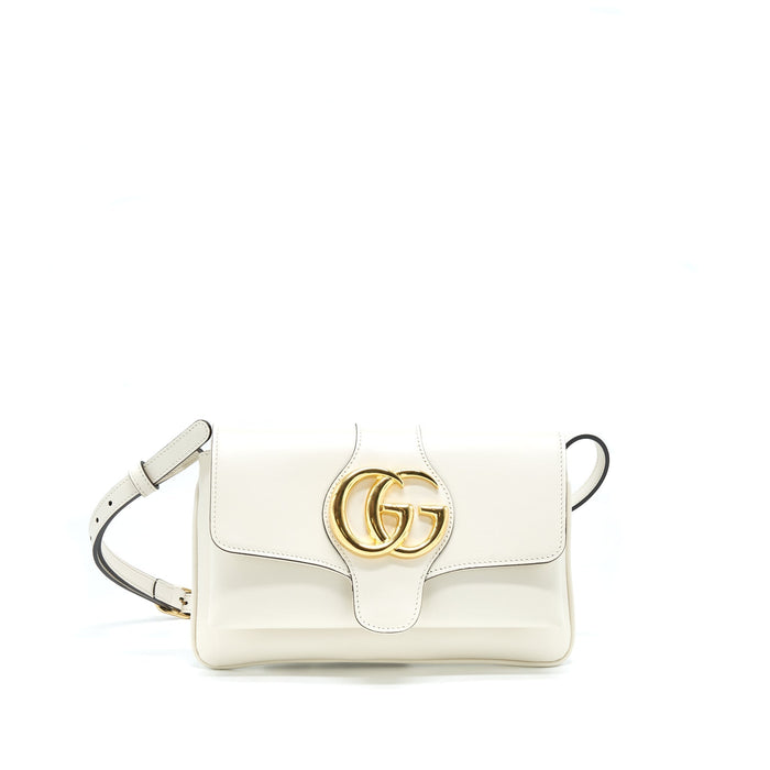 GUCCI SMALL ARLI FLAP BAG CREAM WITH GHW