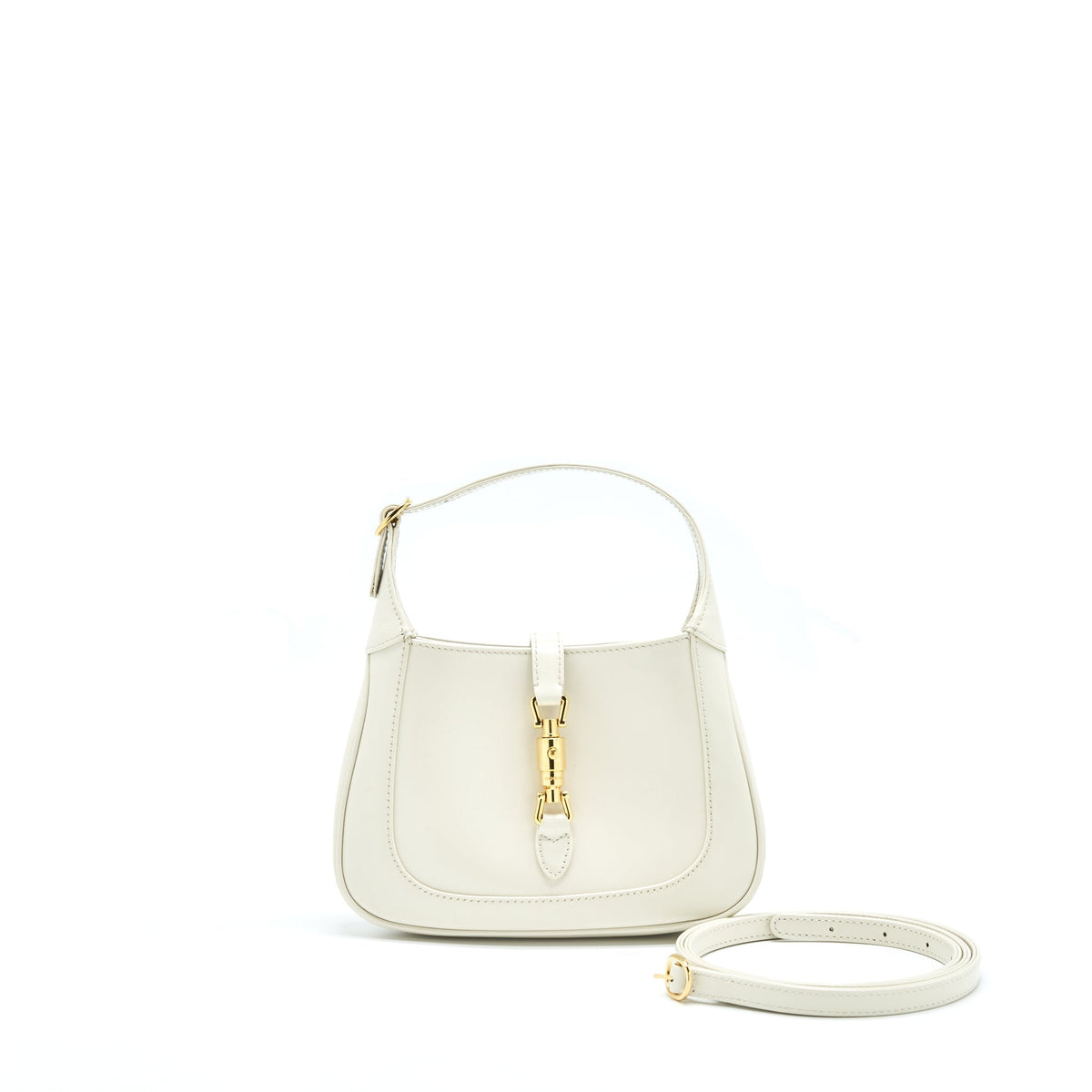 GUCCI JACKIE 1961 MINI HOBO BAG WHITE GHW
