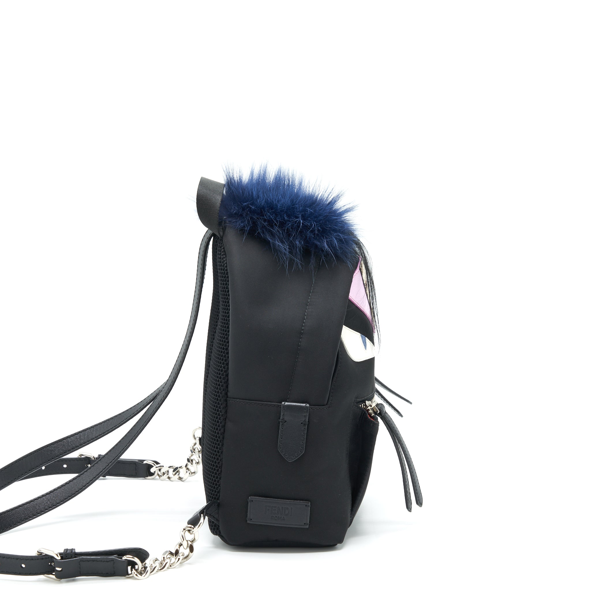 FENDI MINI MONSTER BACKPACK BLACK/ MULTICOLOUR SHW