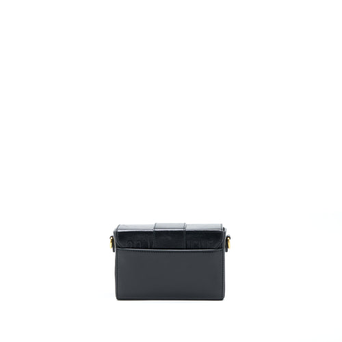 DIOR 30 MONTAIGNE MINI BOX BAG LAMBSKIN BLACK GHW