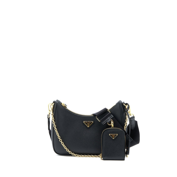 PRADA RE-EDITION 2005 SAFFIANO BLACK GHW