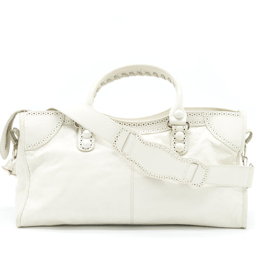 BALENCIAGA GIANT CITY BAG WHITE SHW