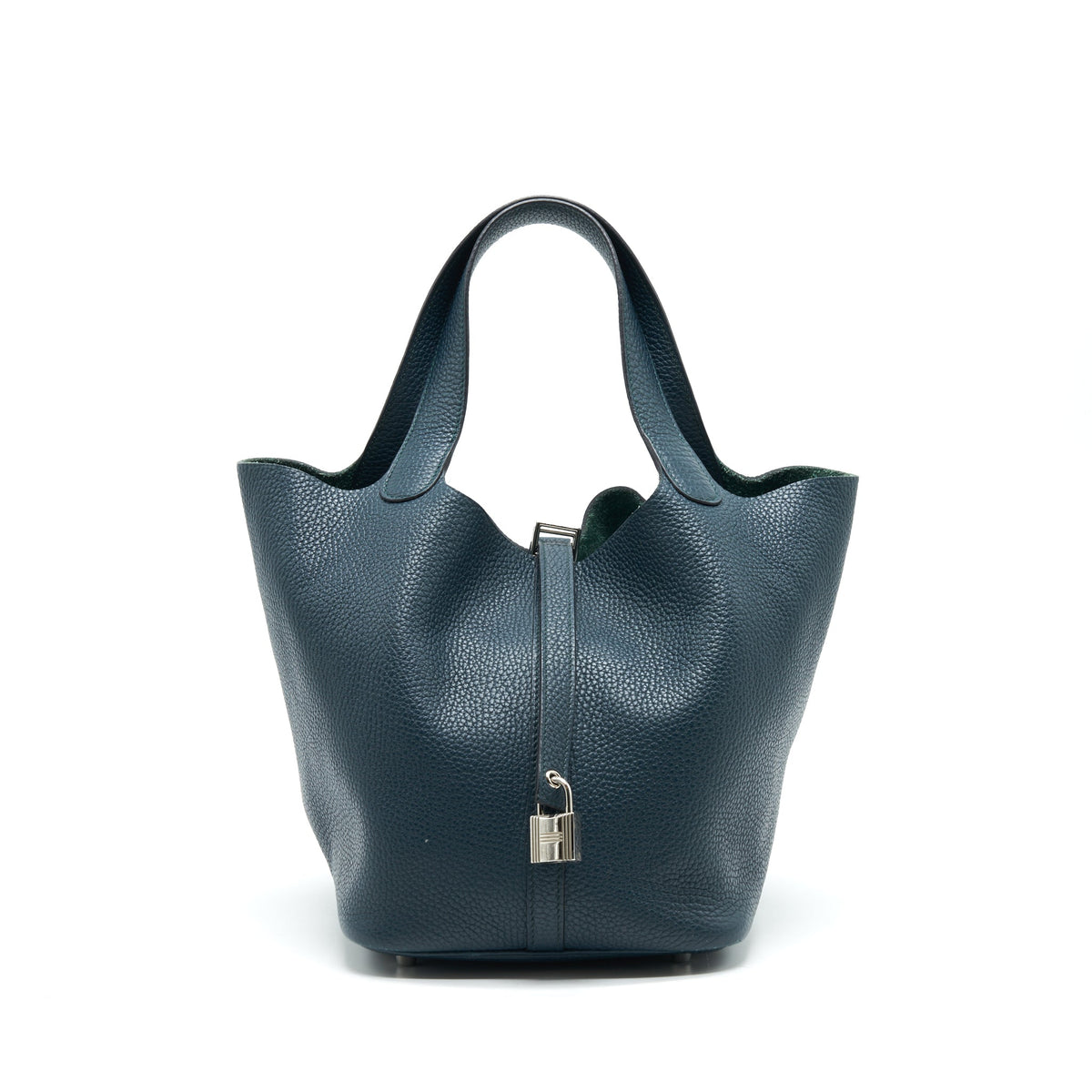 HERMES PICOTIN 22 VERT CYPRES CLEMENCE IN SHW