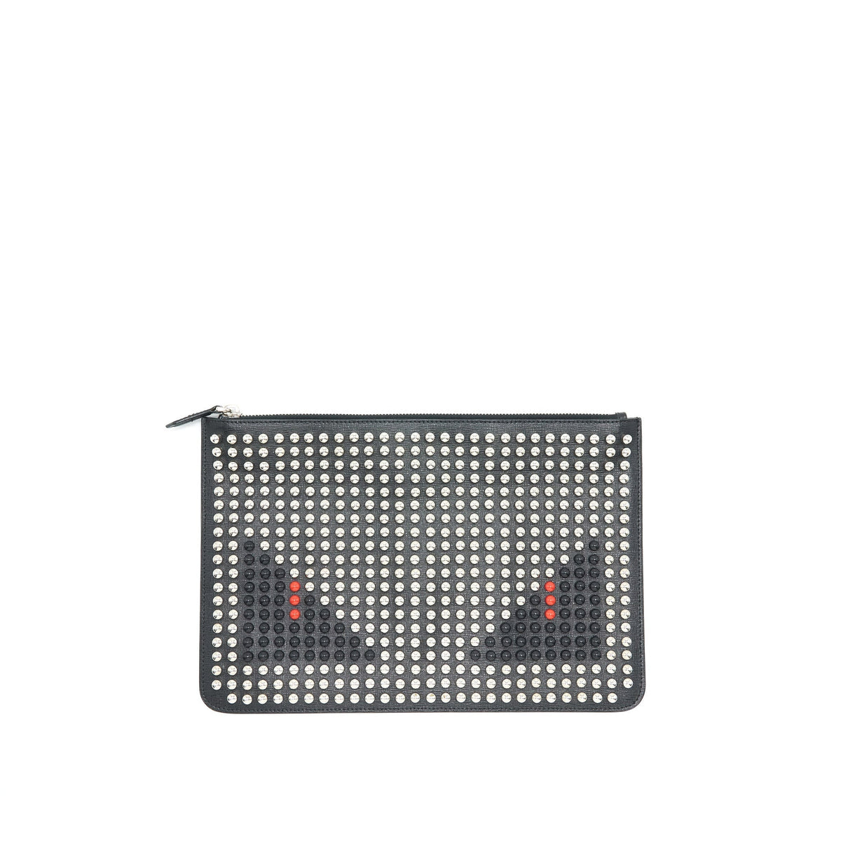 FENDI STUDDED UNISEX MONSTER CLUTCH