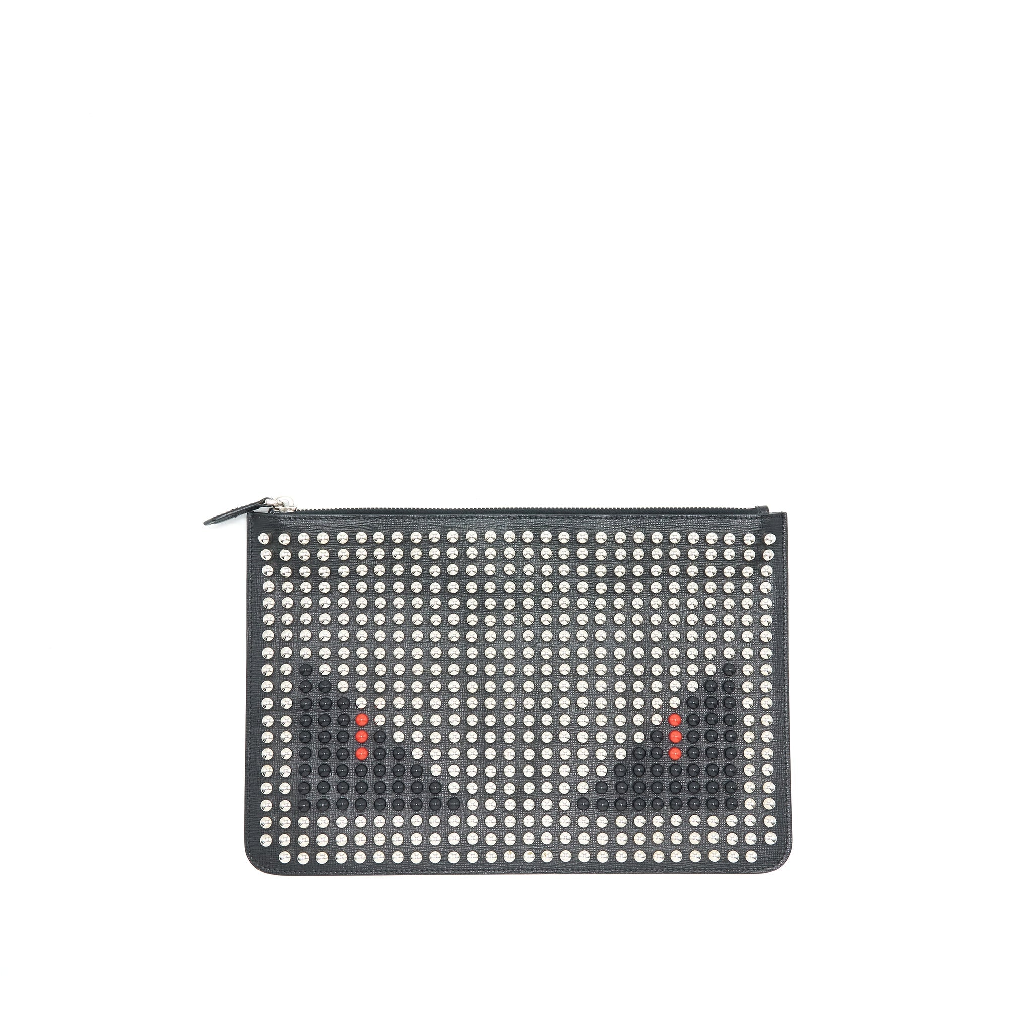 FENDI STUDDED UNISEX MONSTER CLUTCH