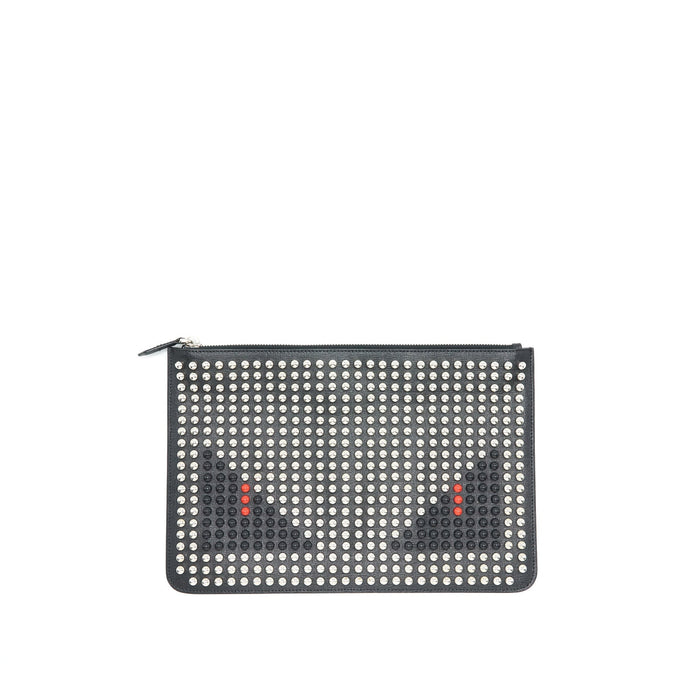 FENDI STUDDED UNISEX MONSTER CLUTCH