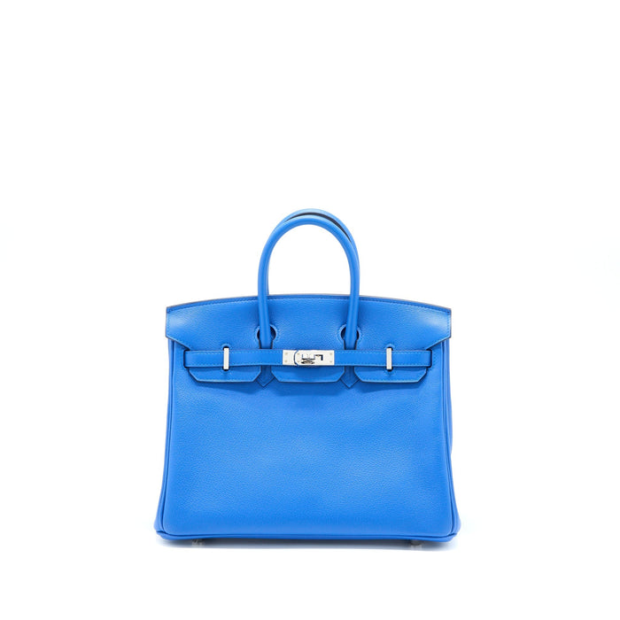 HERMES BIRKIN 25 TAURILLION NOVILLO I7 BLUE ZELLIGE SHW
