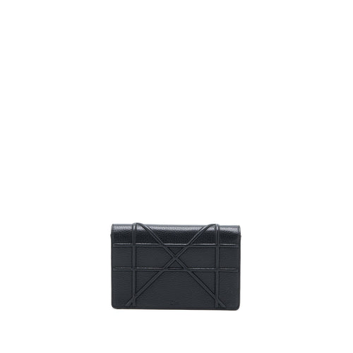 DIOR DIORAMA WALLET ON CHAIN GRAINED CALFSKIN BLACK LGHW