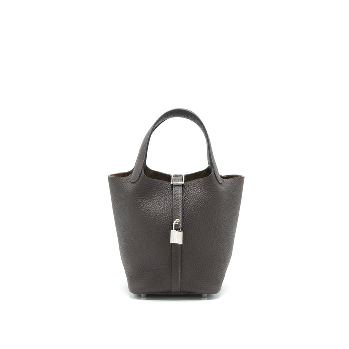HERMES PICOTIN 18 LOCK BAG EBENE SHW