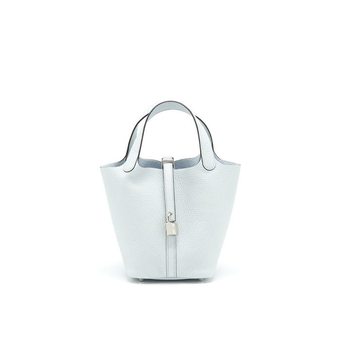 HERMES PICOTIN 18 LOCK BAG 08 BLUE PALE SHW