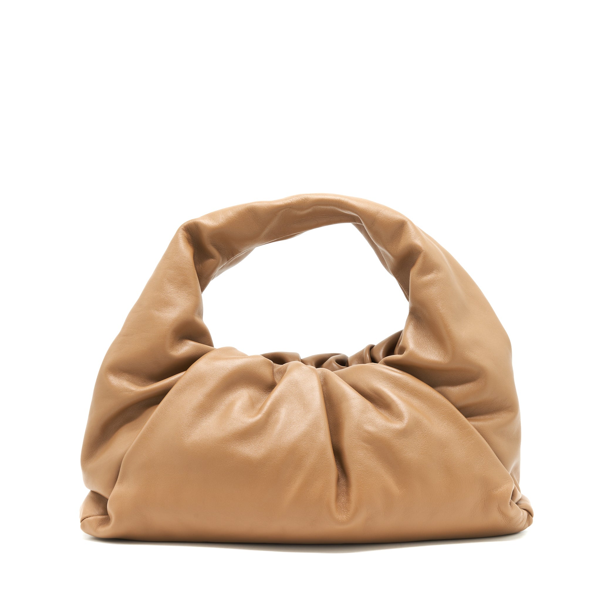 BOTTEGA VENETA SHOULDER POUCH CAMEL
