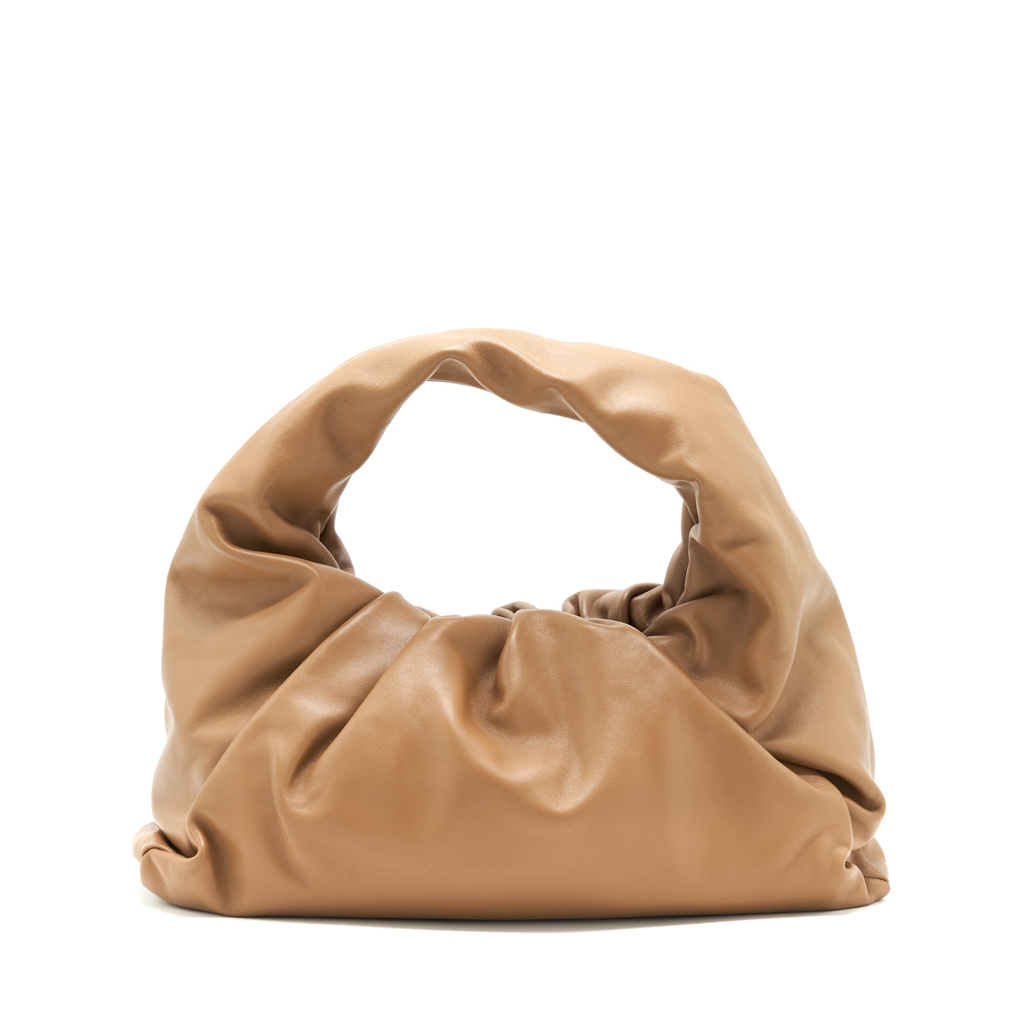 BOTTEGA VENETA SHOULDER POUCH CAMEL