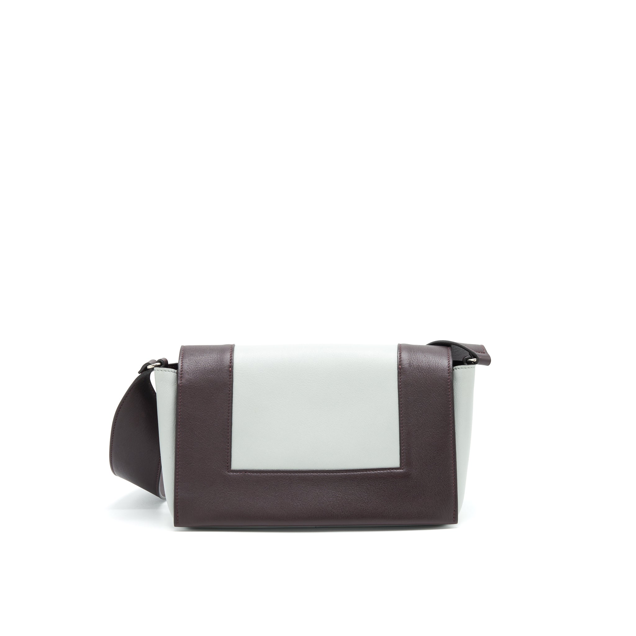 CELINE FRAME SHOULDER BAG GREY/ BURGUNDY
