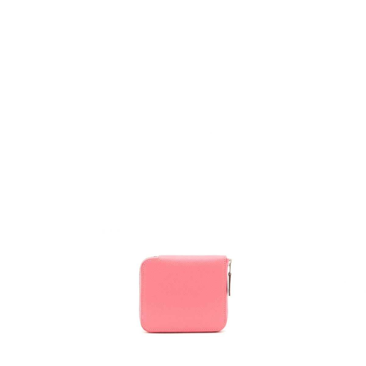 HERMES SILK COMPACT WALLET EPSOM ROSE AZALEE SHW