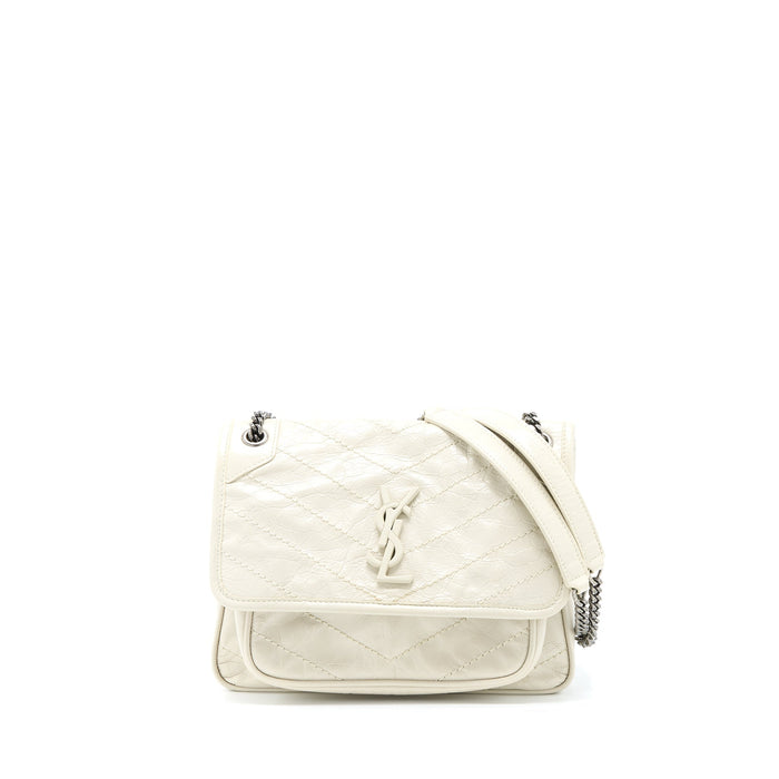 SAINT LAURENT/ YSL NIKI BABY CHAIN BAG IN CRINKLED VINTAGE LEATHER