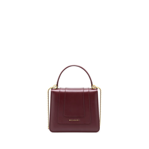 BVLGARI SERPENTI FOREVER TOP HANDLE BAG CALFSKIN RED