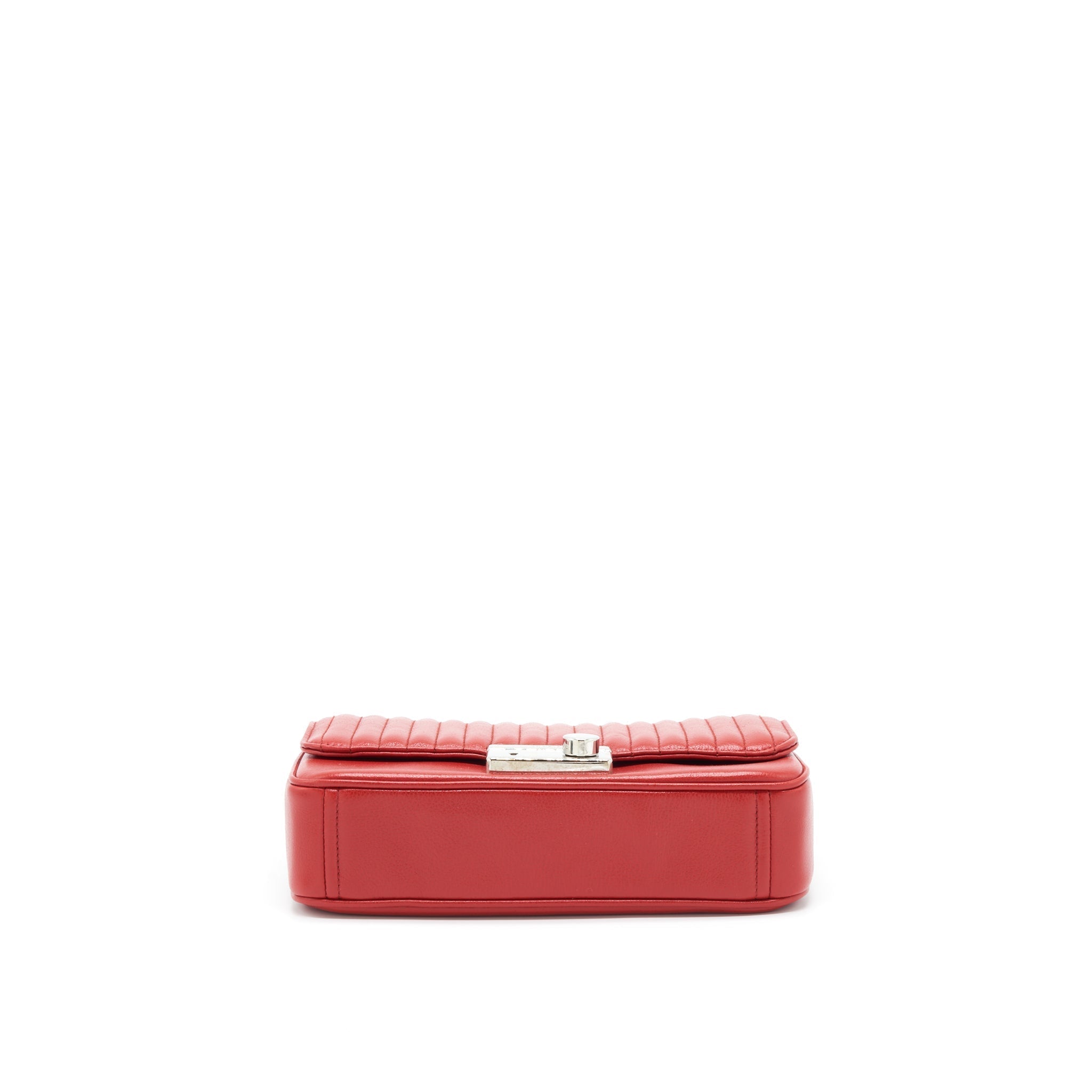 PRADA GLACÉ CROSSBODY BAG CALFSKIN RED SHW