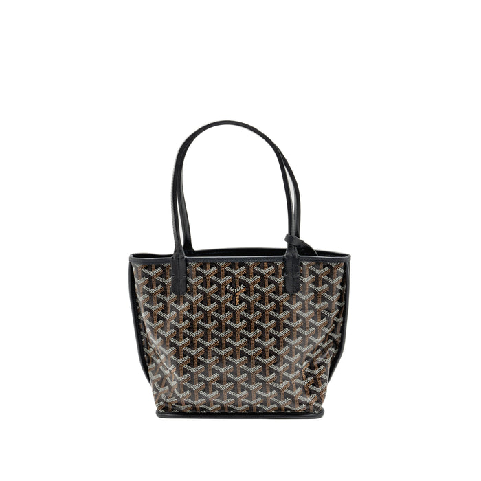 GOYARD MINI ANJOU TOTE GOYARDLINE CANVAS/LEATHER BLACK SHW