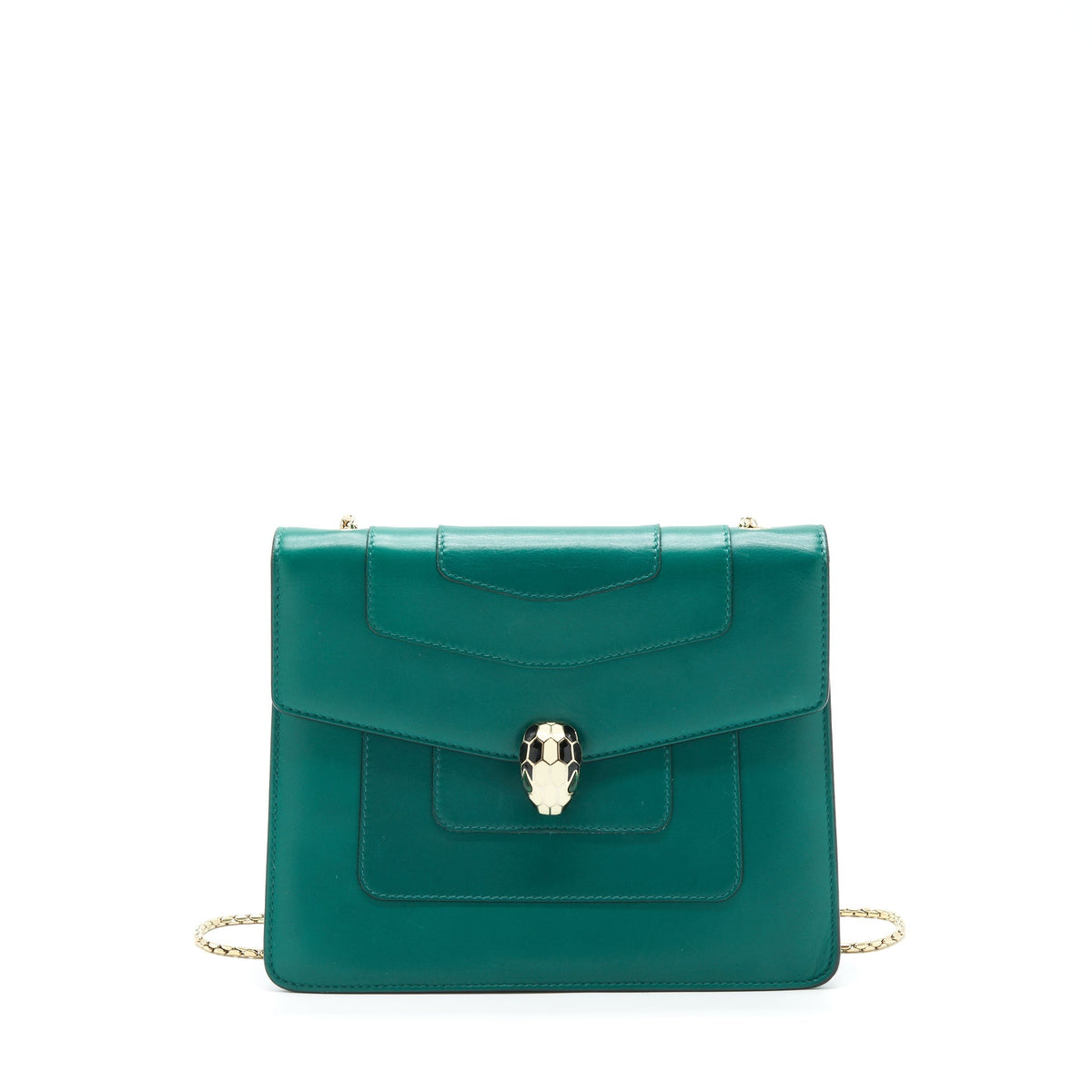 BVLGARI SERPENTI FOREVER CHAIN BAG GREEN