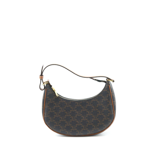 CELINE AVA BAG TRIOPHE CANVAS/CALFSKIN TAN GHW