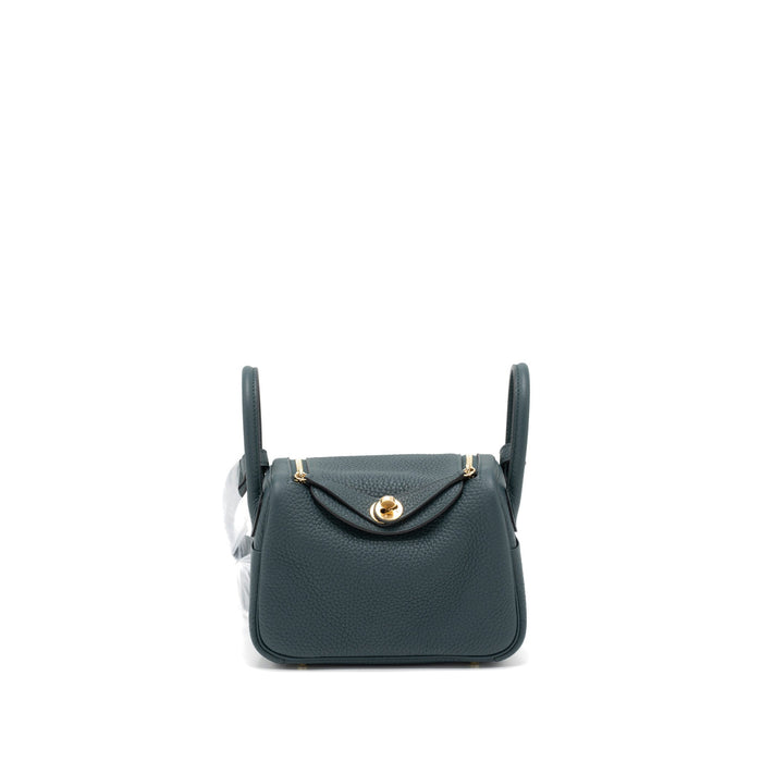 HERMES MINI LINDY CLEMENCE 6O VERT CYPRES GHW