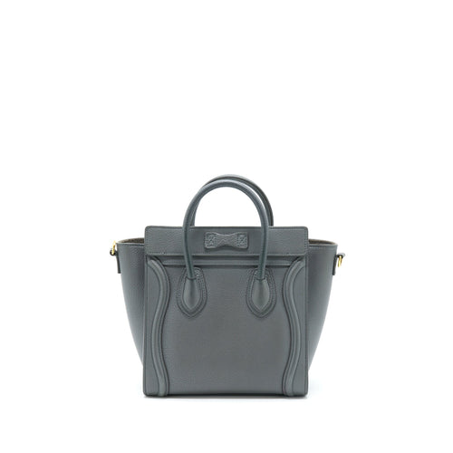CELINE NANO LUGGAGE BAG GREY GHW