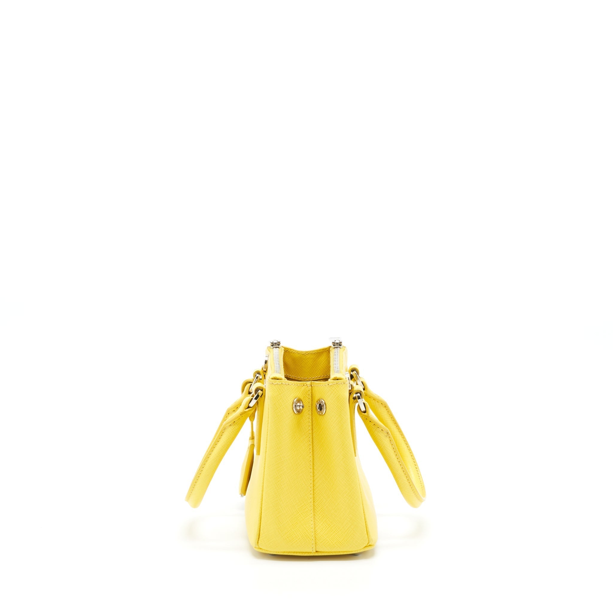 PRADA GALLERIA MINI TOTE SAFFIANO LUX YELLOW SHW