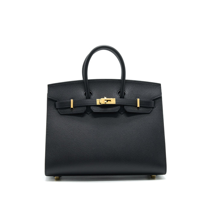 HERMES BIRKIN 25 SELLIER BLACK GHW