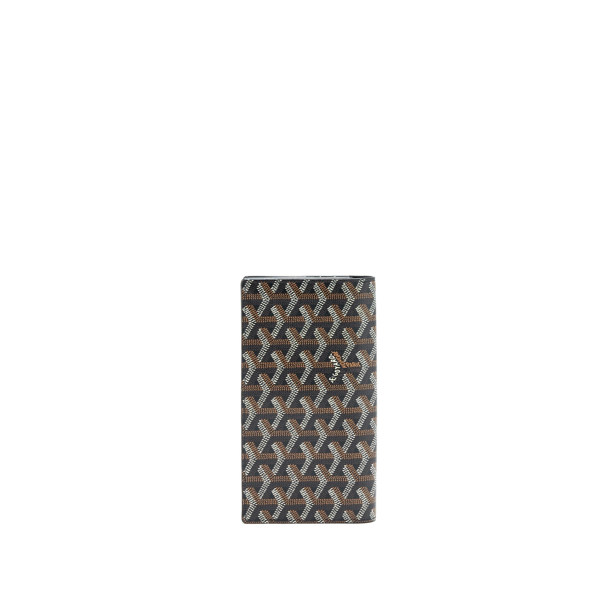 GOYARD RICHELIEU WALLET GOYARDINE IN BLACK CANVAS