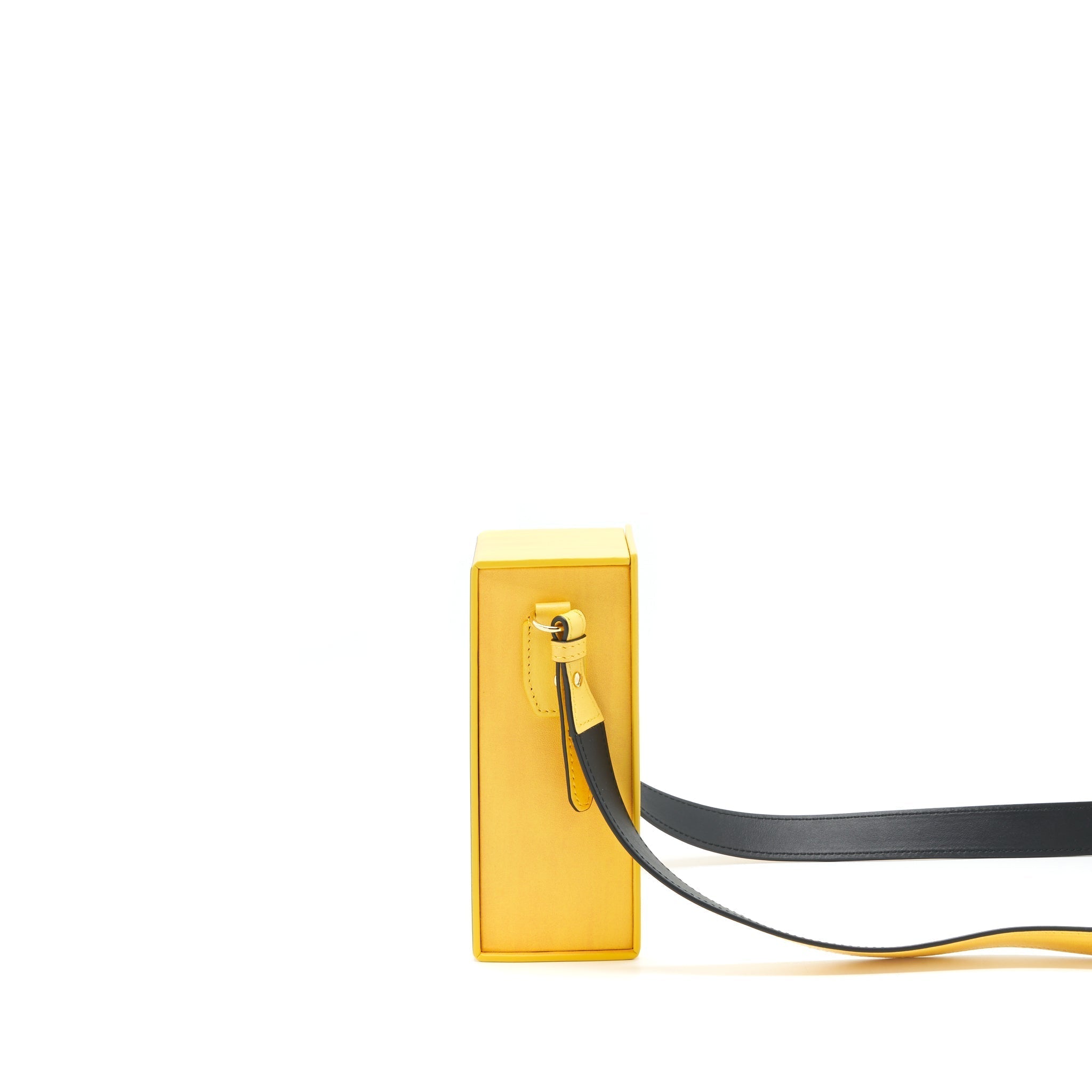 FENDI VERTICAL BOX SHOULDER BAG YELLOW/ BLACK