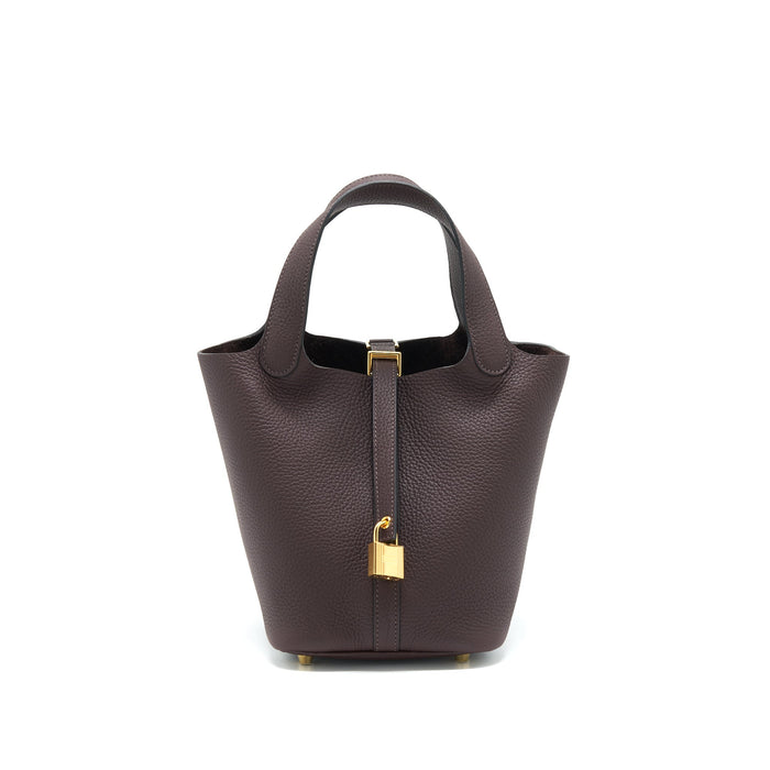 HERMES PICOTIN 18 LOCK BAG ROUGE SELLIER GHW