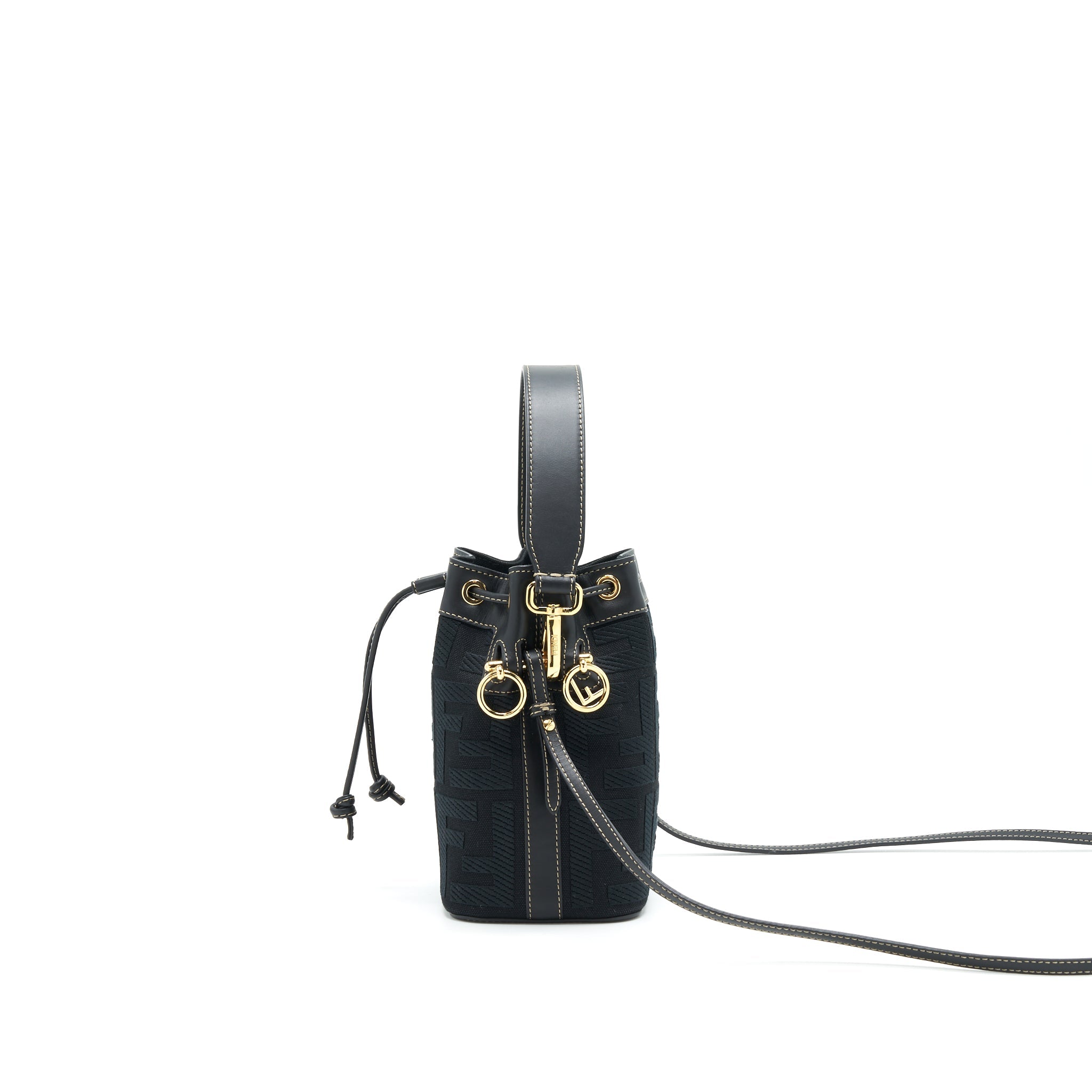FENDI MON TRESOR BLACK CANVAS BAG
