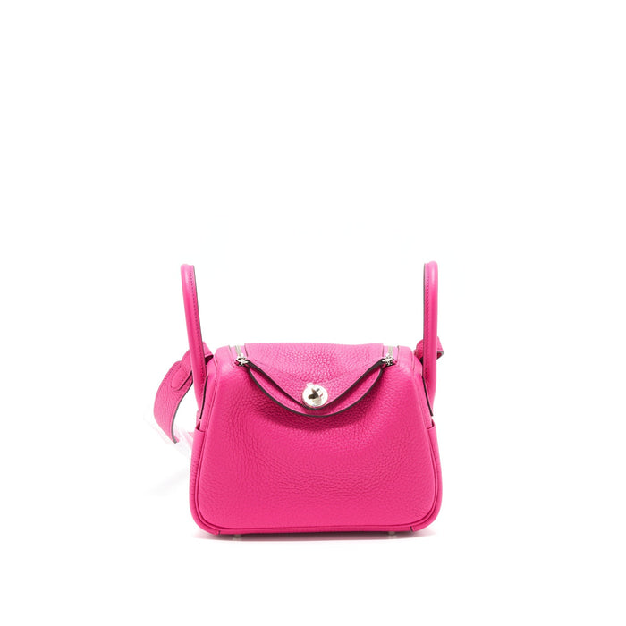 HERMES MINI LINDY ROSE SHOCKING SHW