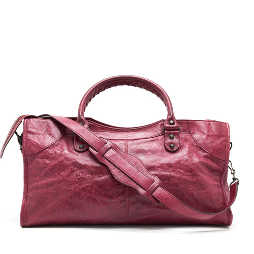 BALENCIAGA CLASSIC CITY BAG DARK RED